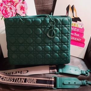 Very hard to find Inspired near new D-i-o-r blueish -green handbag